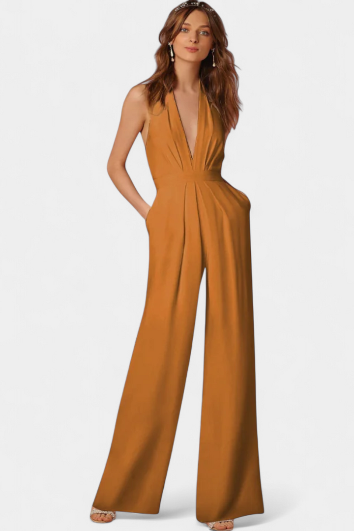 Lila Wide-Leg Jumpsuit with Sleek Design