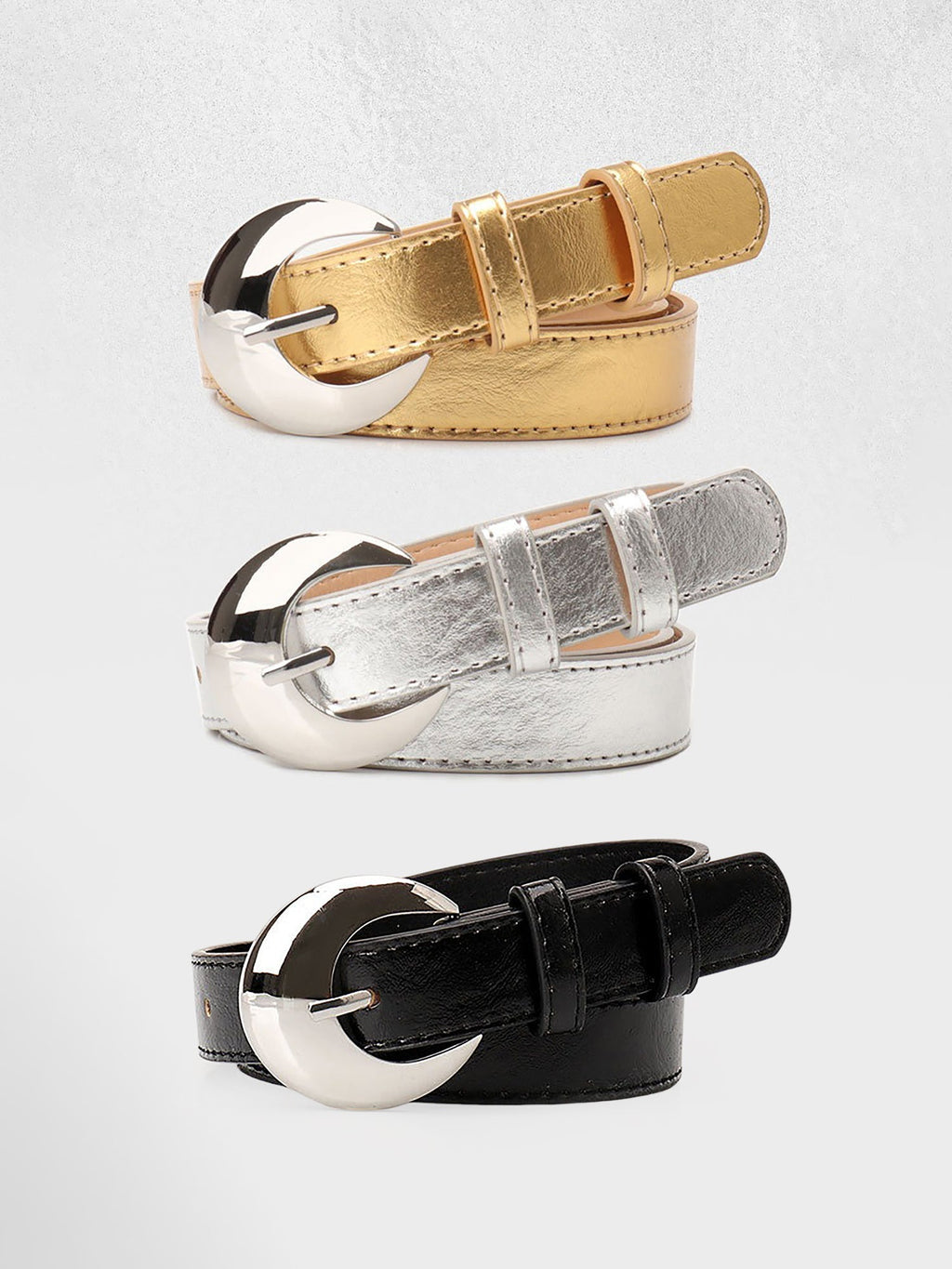 3-Piece Women's Versatile Belt Set