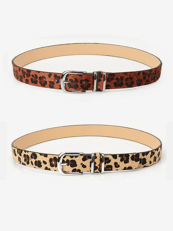 Pair of Stylish Women's Leopard Print Belts