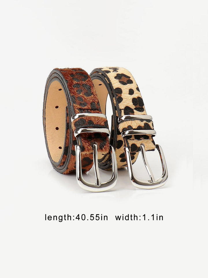 Pair of Stylish Women's Leopard Print Belts
