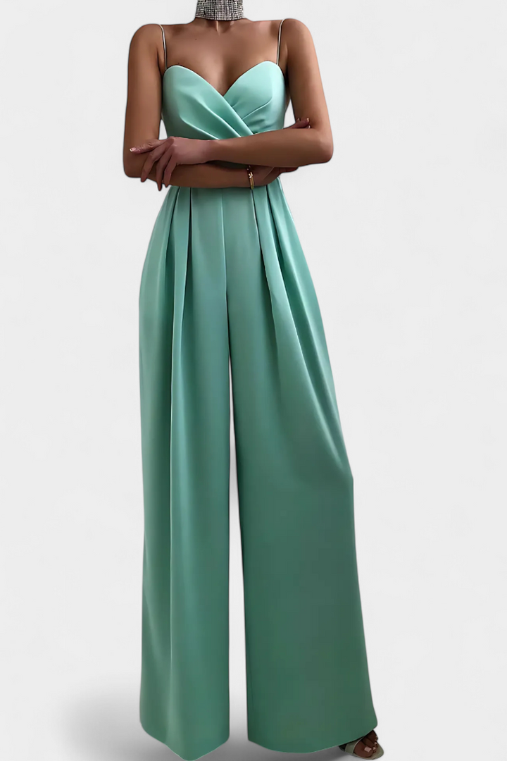 Romily Sleeveless Jumpsuit with Tailored Waist and Flowy Legs