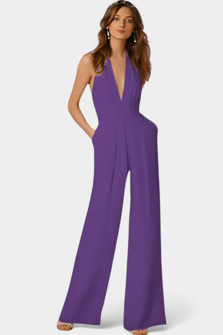 Lila Wide-Leg Jumpsuit with Sleek Design