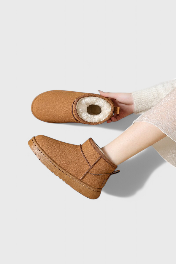 Waterproof Adelaide Lambskin Ankle Boots with Cozy Shearling Lining