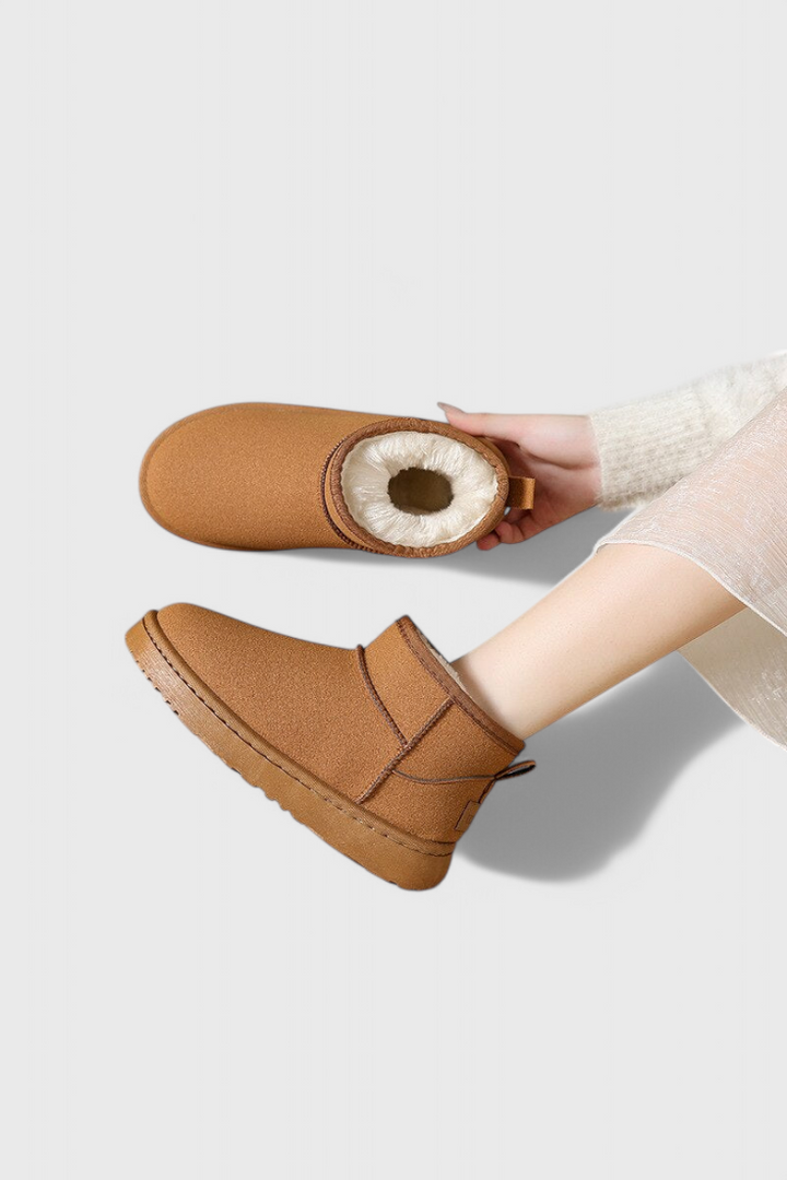 Waterproof Adelaide Lambskin Ankle Boots with Cozy Shearling Lining