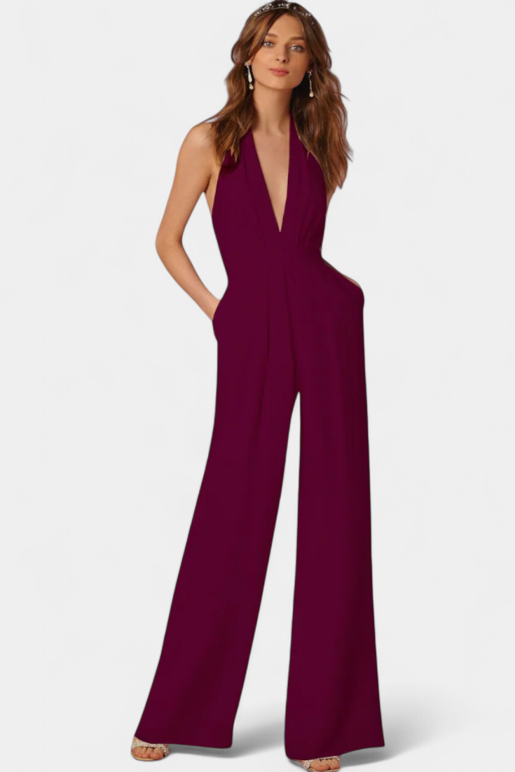Lila Wide-Leg Jumpsuit with Sleek Design