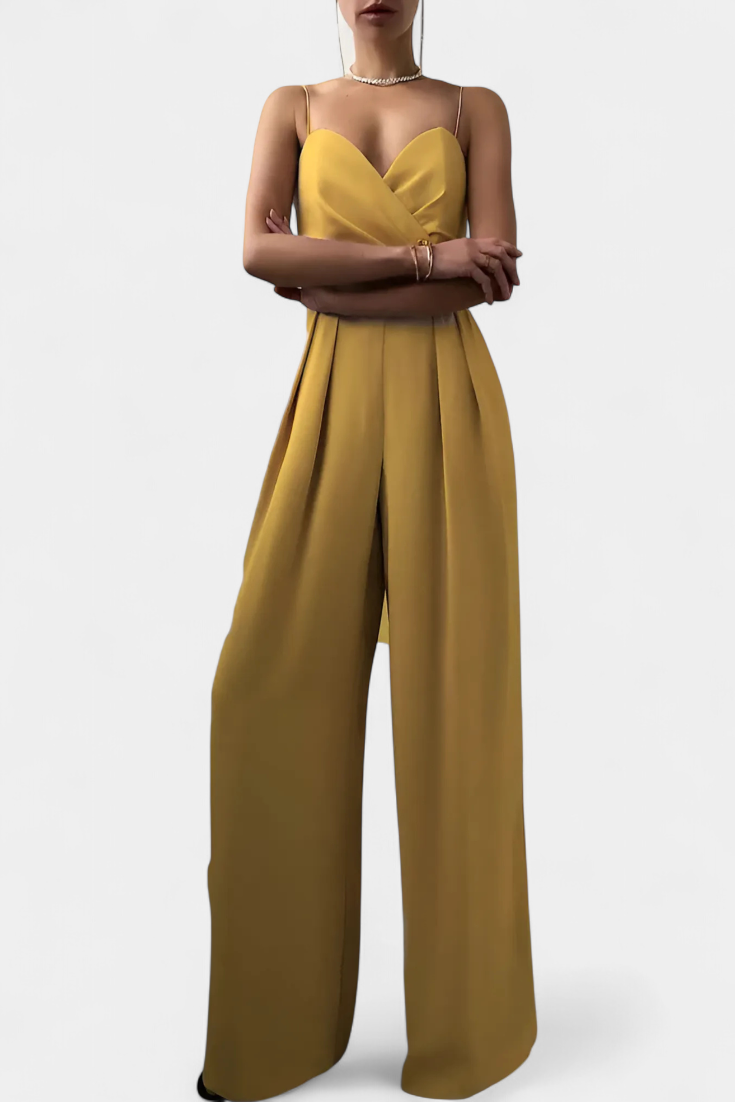 Romily Sleeveless Jumpsuit with Tailored Waist and Flowy Legs