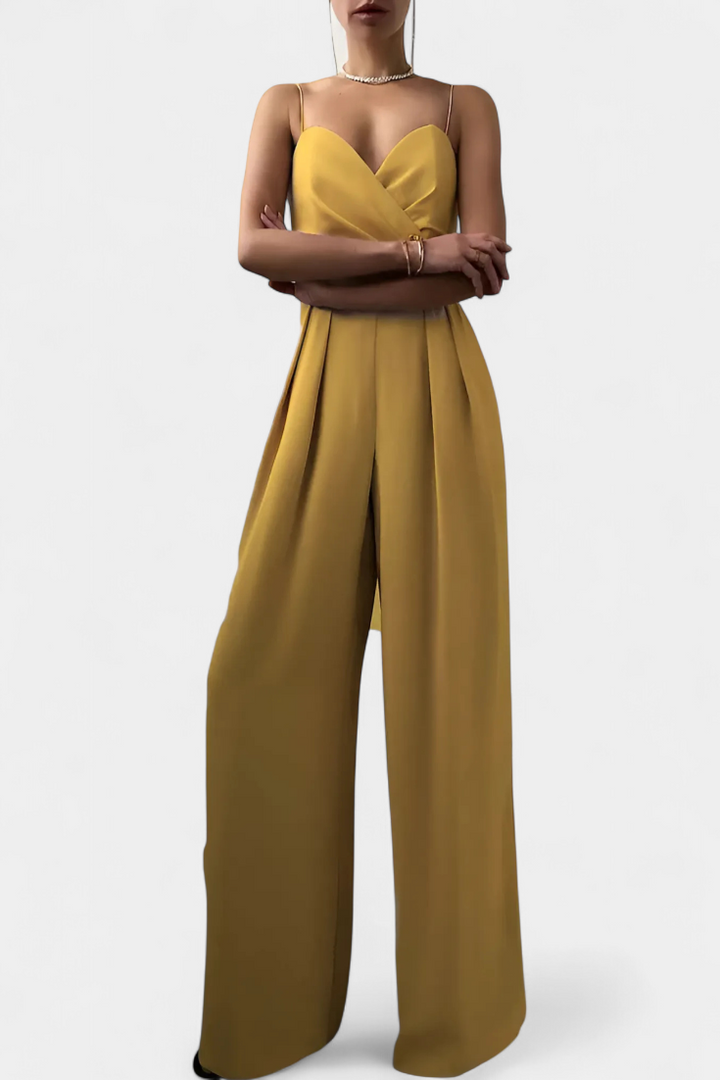 Romily Sleeveless Jumpsuit with Tailored Waist and Flowy Legs